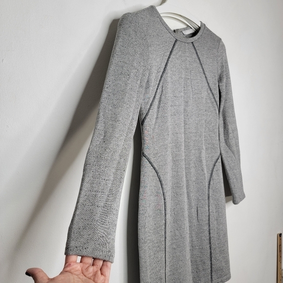 KAIN Boucle Terry Churchill Sweatshirt Mini Dress Gray Long Sleeves Women Medium - Picture 3 of 13